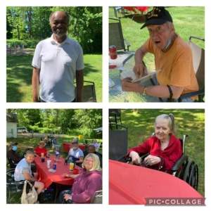 Picture Collage of Residents and Staff Honoring Memorial Day